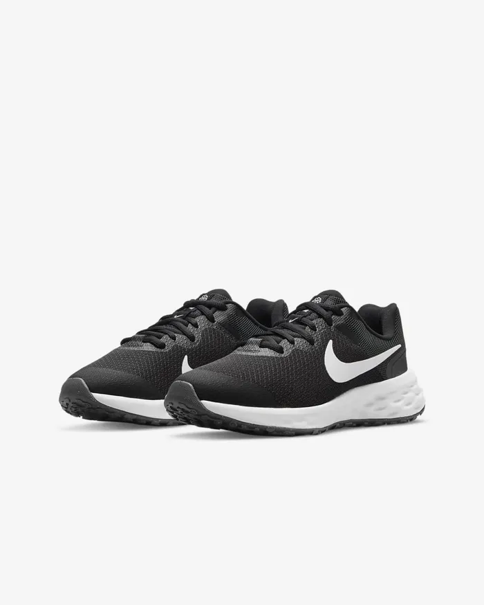 Kids Nike Revolution 6 BlackDark Smoke GreyWhite Nike Running