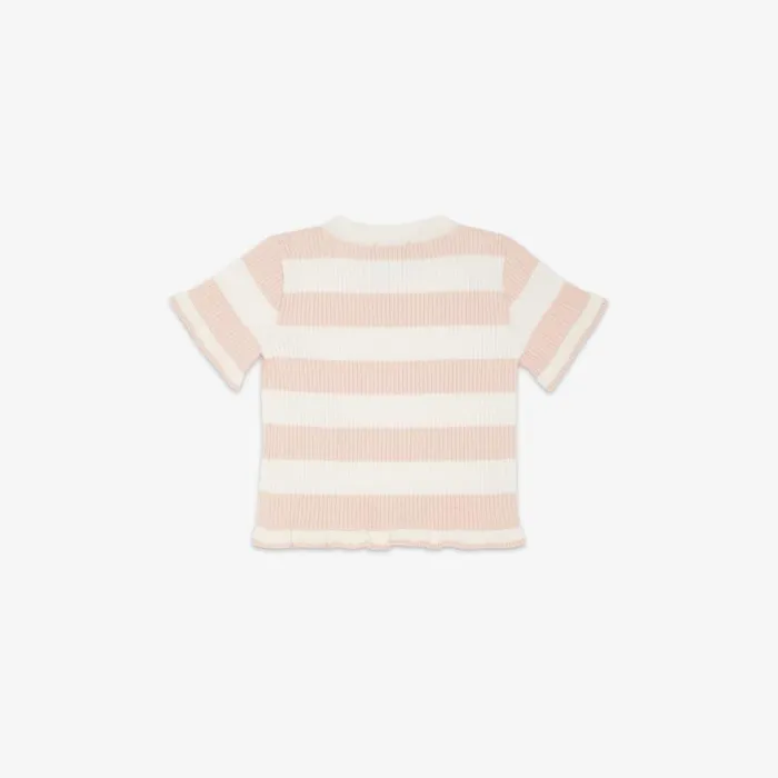 Kids Pink And Cream Knit Top Pink Fendi Baby Girl