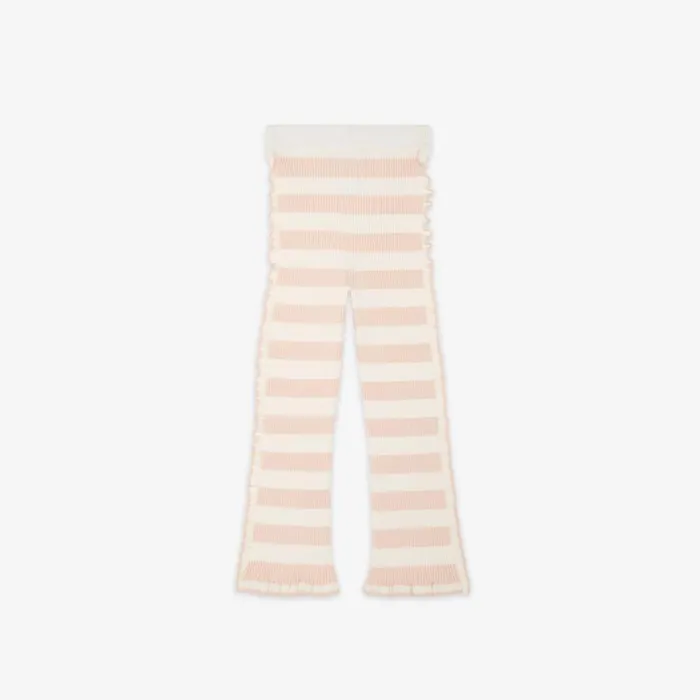 Kids Pink And Cream Knit Trousers Pink Fendi Ready To Wear