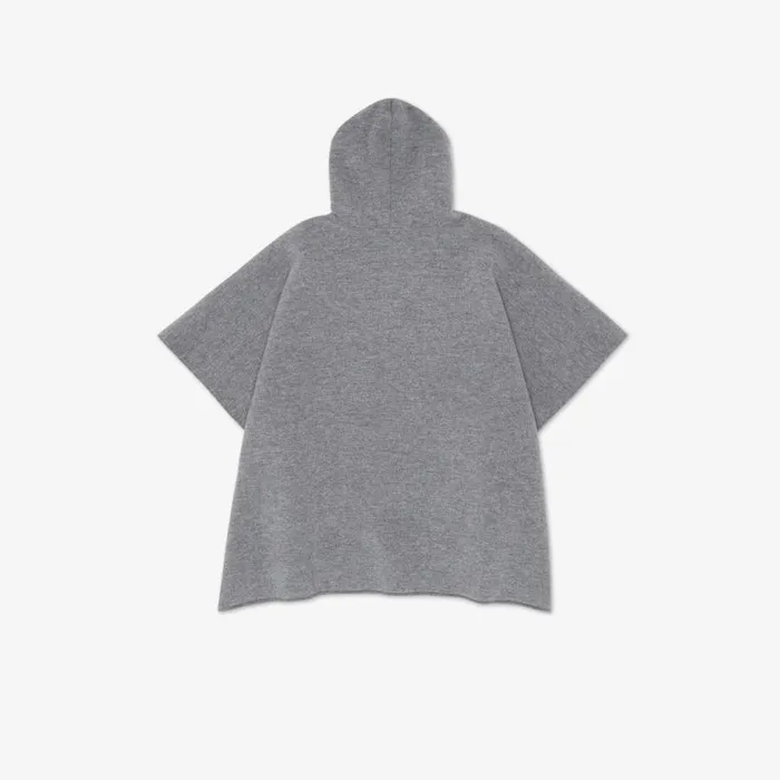 Kids Wool And Cashmere Reversible Junior Cape With Ff Logo Fendi Accessories