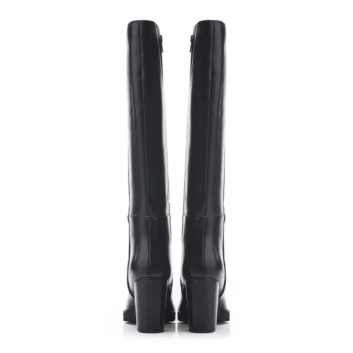 Knee High Boots Women Moda In Pelle Bsoleful BHavana Black Leather