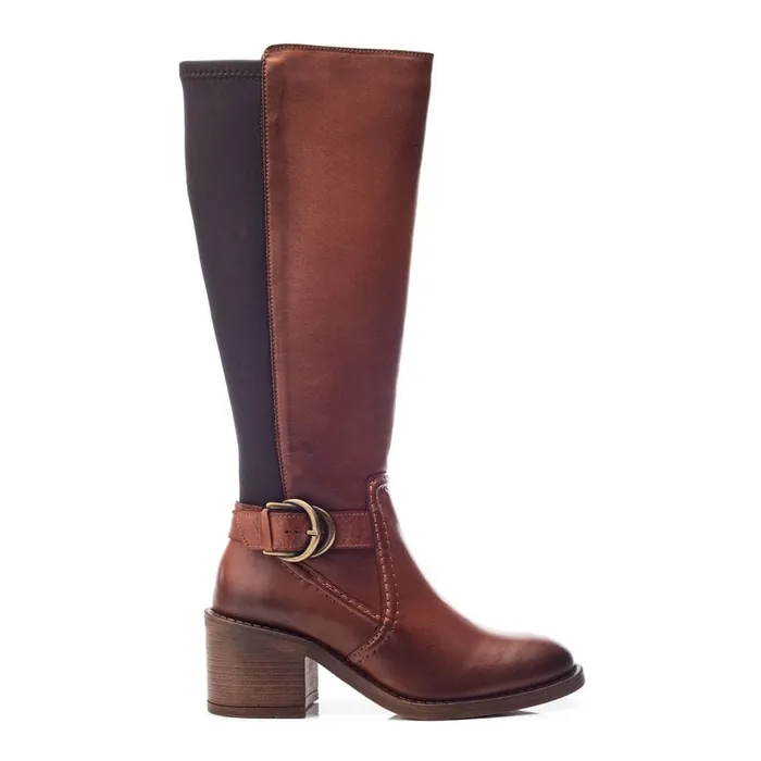 Knee High Boots Women Moda In Pelle Silvie Tan Leather
