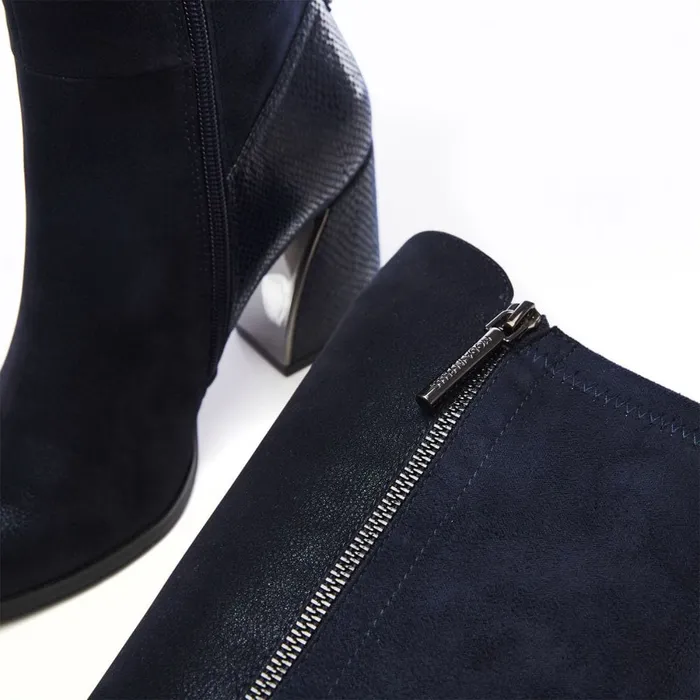 Knee High Boots Women Moda In Pelle Tigerlily Navy Protauras