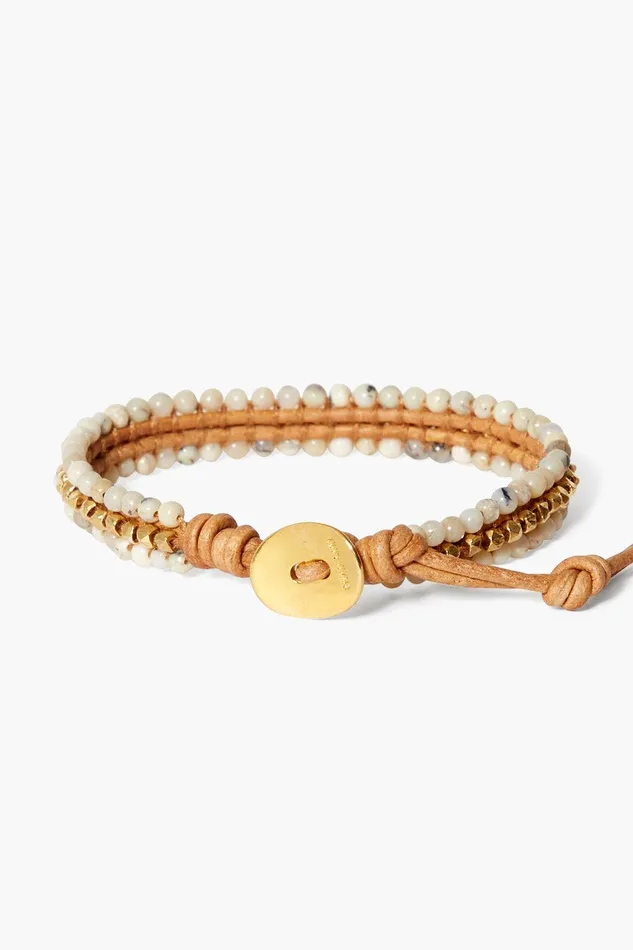 Koa Cuff Wrap Bracelet Multi Brioche Agate Women Chan Luu Bracelets