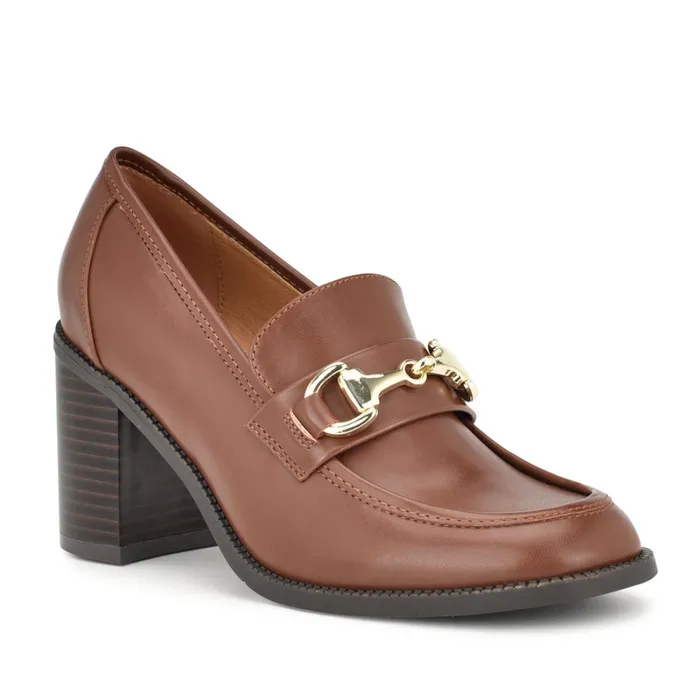 Koolo Casual Moc Loafers Medium Brown Women Nine West Pumps Koolo Casual Moc Loafers Medium Brown Women Nine West Pumps