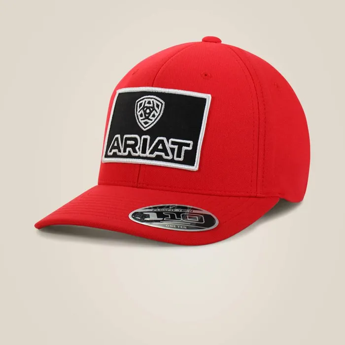 Large Logo Patch Cap Red Men Ariat Hats and Caps