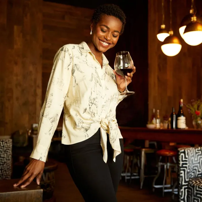 Larkspur Blouse Ivory Toile Women Ariat TShirts and Tops Larkspur Blouse Ivory Toile Women Ariat TShirts and Tops