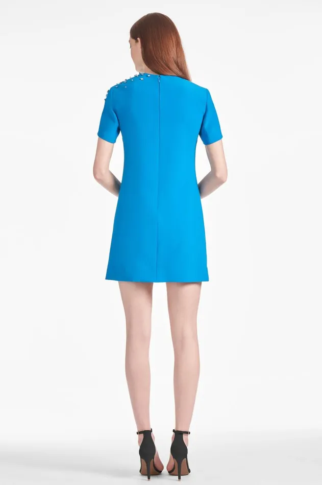 Lauren Dress 8211 Azure Women Sachin and Babi Short Sleeve