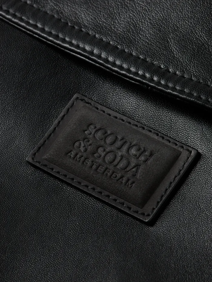 Leather Blazer Jacket Black Men Scotch and Soda Jackets and Coats