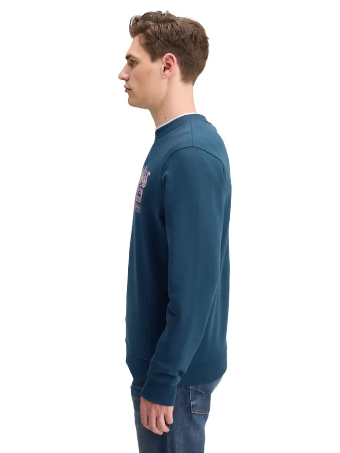LEFT CHEST ARTWORK SWEATSHIRT Heritage Blue Men Scotch and Soda Sweatshirts and Hoodies LEFT CHEST ARTWORK SWEATSHIRT Heritage Blue Men Scotch and Soda Sweatshirts and Hoodies