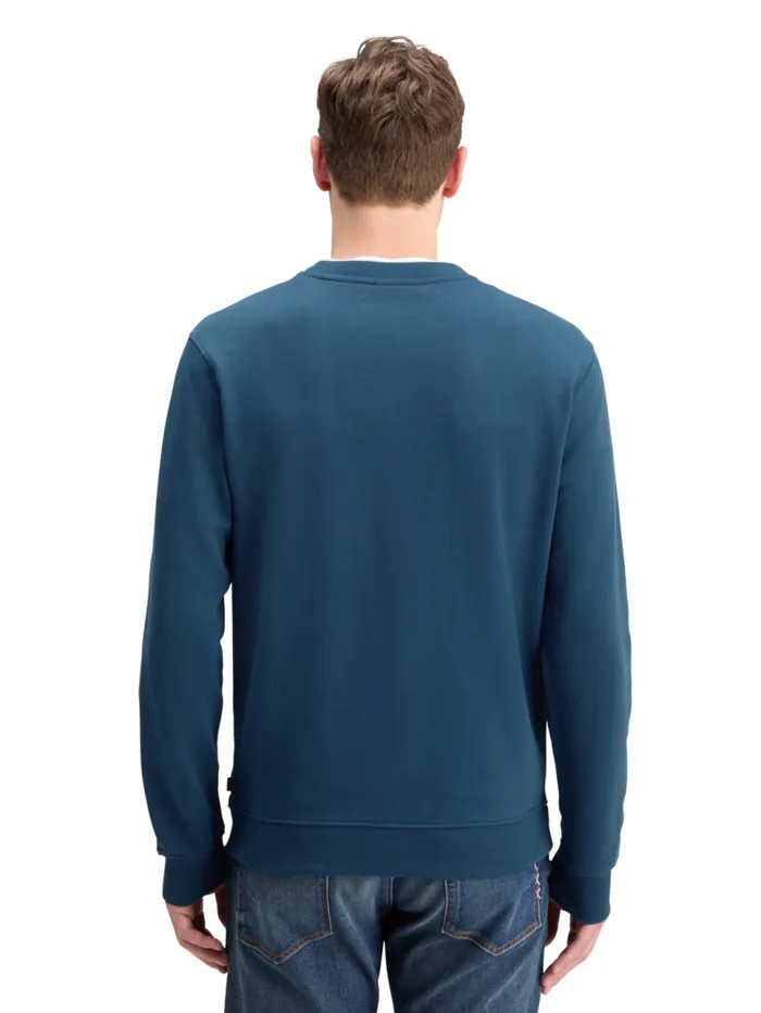 LEFT CHEST ARTWORK SWEATSHIRT Heritage Blue Men Scotch and Soda Sweatshirts and Hoodies LEFT CHEST ARTWORK SWEATSHIRT Heritage Blue Men Scotch and Soda Sweatshirts and Hoodies