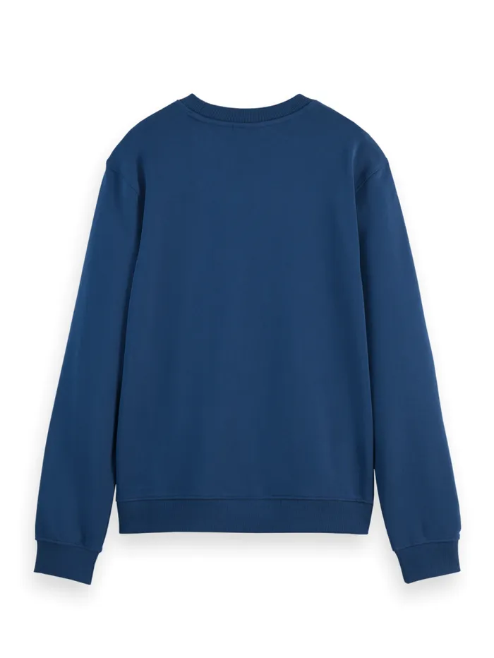 LEFT CHEST ARTWORK SWEATSHIRT Heritage Blue Men Scotch and Soda Sweatshirts and Hoodies LEFT CHEST ARTWORK SWEATSHIRT Heritage Blue Men Scotch and Soda Sweatshirts and Hoodies