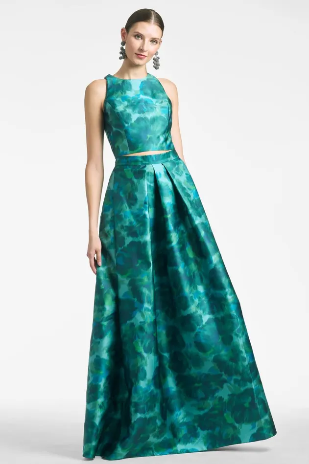 Lexie Top 8211 Emerald Watercolor Floral Women Sachin and Babi Matching Sets