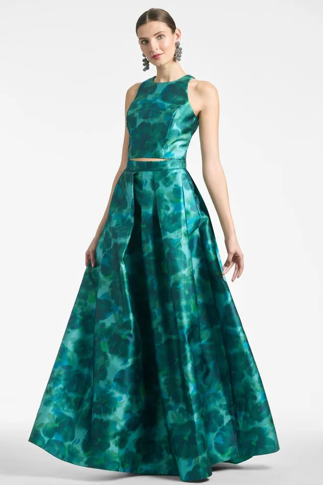 Lexie Top 8211 Emerald Watercolor Floral Women Sachin and Babi Matching Sets