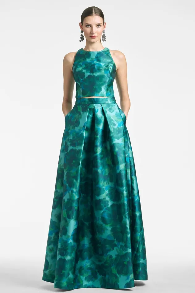 Lexie Top 8211 Emerald Watercolor Floral Women Sachin and Babi Matching Sets