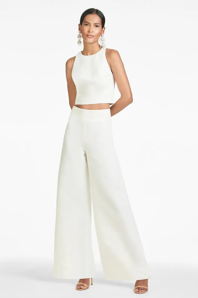 Lexie Top 8211 Ivory 8211 Faille Women Sachin and Babi Tops and Blouses
