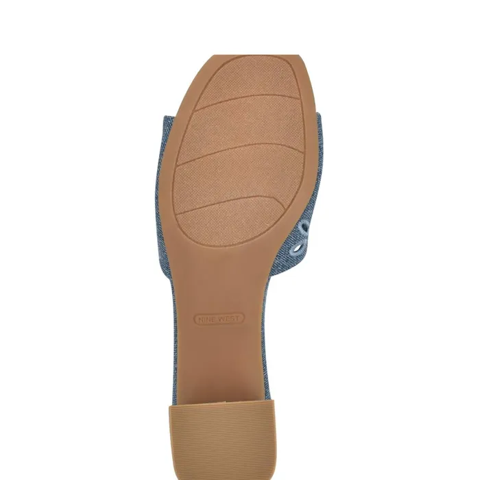Lidey Eyelet Slide Sandals Denim Women Nine West Sandals Lidey Eyelet Slide Sandals Denim Women Nine West Sandals