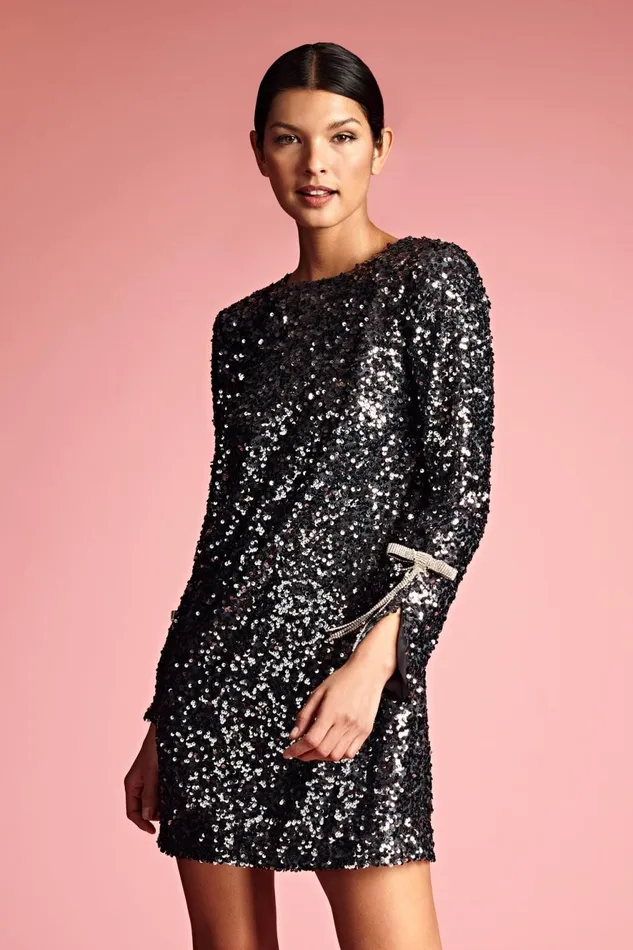 Lily Dress 8211 Gunmetal Women Sachin and Babi Long Sleeve