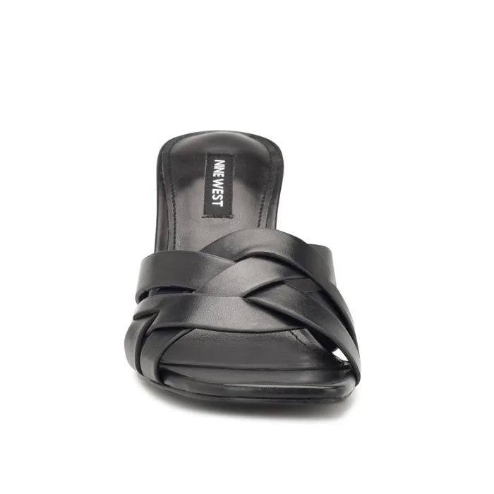 Linette Heeled Slide Sandals Black Women Nine West Sandals Linette Heeled Slide Sandals Black Women Nine West Sandals