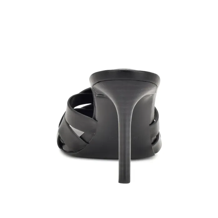 Linette Heeled Slide Sandals Black Women Nine West Sandals Linette Heeled Slide Sandals Black Women Nine West Sandals
