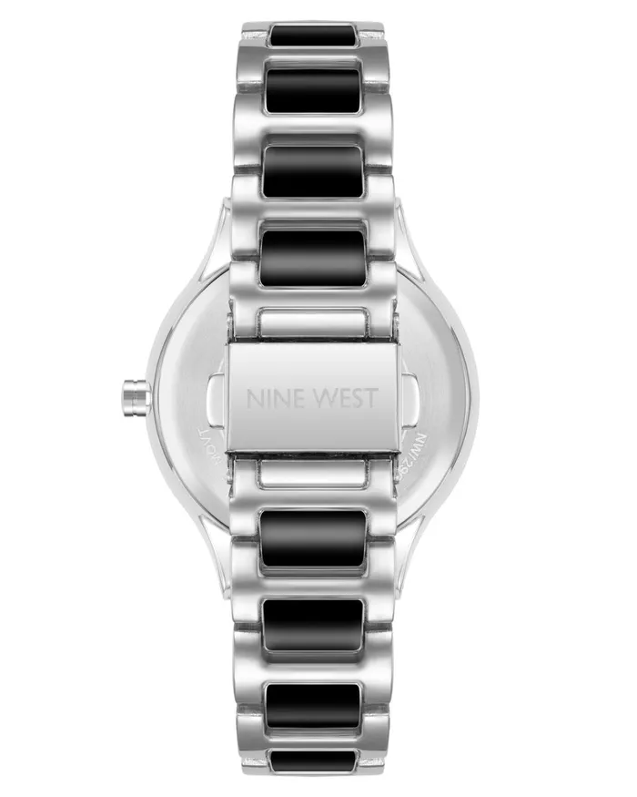 Link Bracelet Watch Black Women Nine West Straps Link Bracelet Watch Black Women Nine West Straps