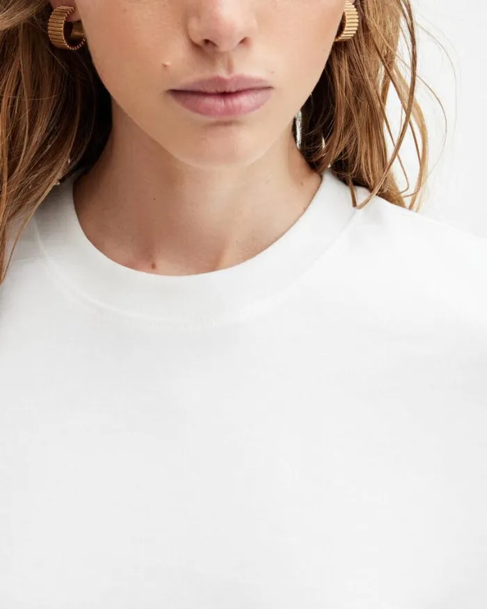 Lisa Crew Neck Short Sleeve TShirt White Women AllSaints TShirts