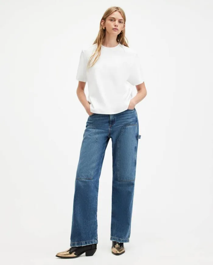Lisa Crew Neck Short Sleeve TShirt White Women AllSaints TShirts