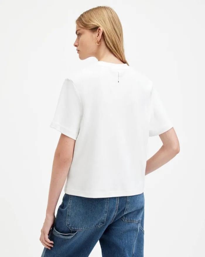 Lisa Crew Neck Short Sleeve TShirt White Women AllSaints TShirts