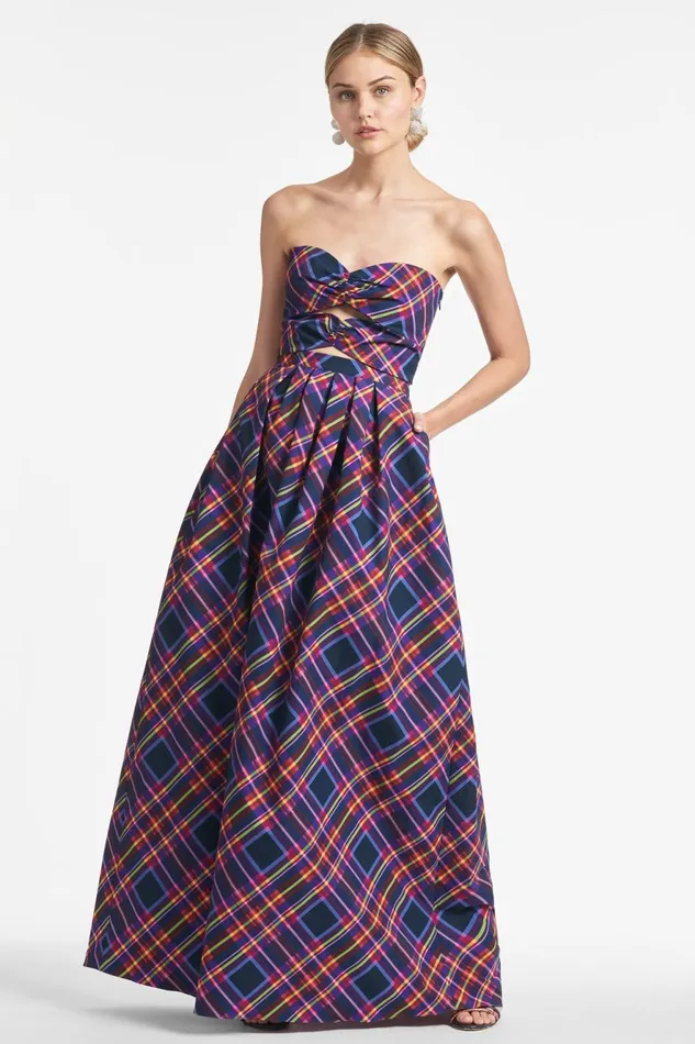 Liza Top 8211 Party Plaid Women Sachin and Babi Matching Sets