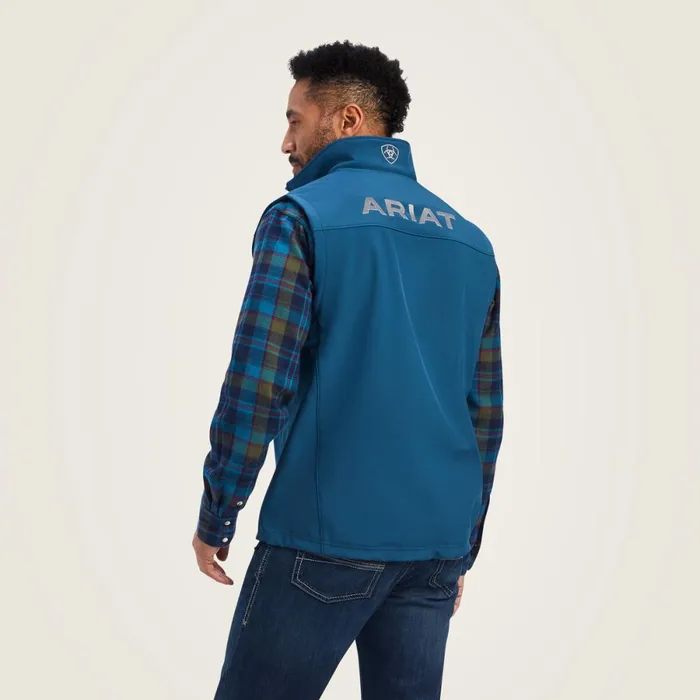 Logo 20 Softshell Vest Majolica Blue Men Ariat Jackets and Vests Logo 20 Softshell Vest Majolica Blue Men Ariat Jackets and Vests