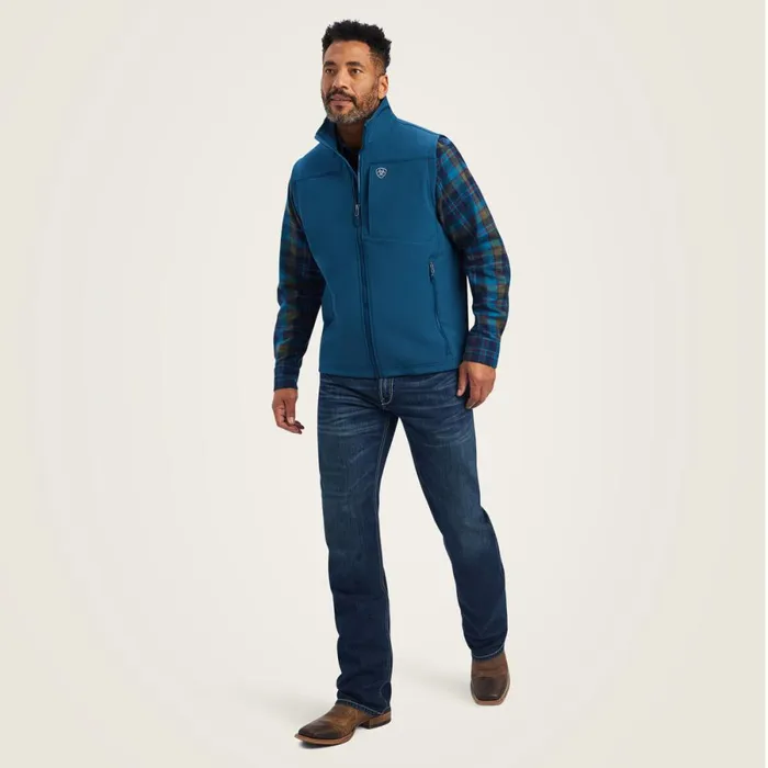 Logo 20 Softshell Vest Majolica Blue Men Ariat Jackets and Vests Logo 20 Softshell Vest Majolica Blue Men Ariat Jackets and Vests