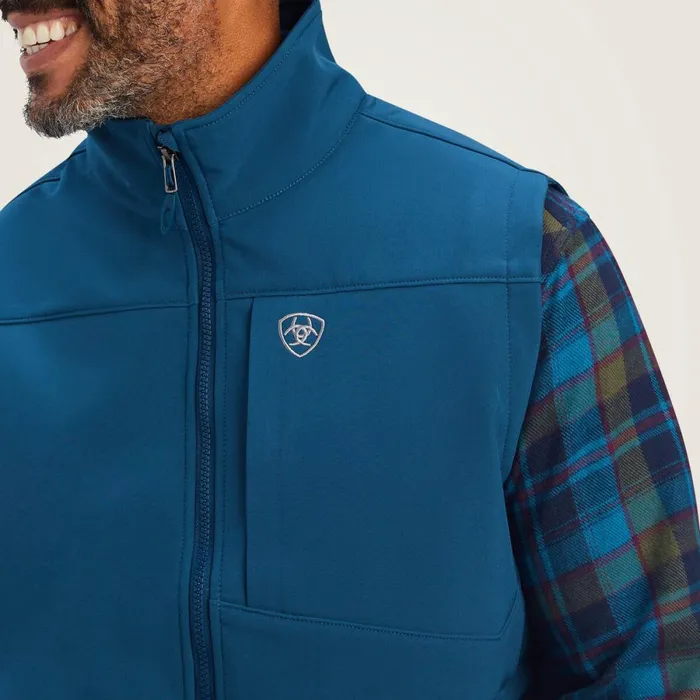 Logo 20 Softshell Vest Majolica Blue Men Ariat Jackets and Vests Logo 20 Softshell Vest Majolica Blue Men Ariat Jackets and Vests