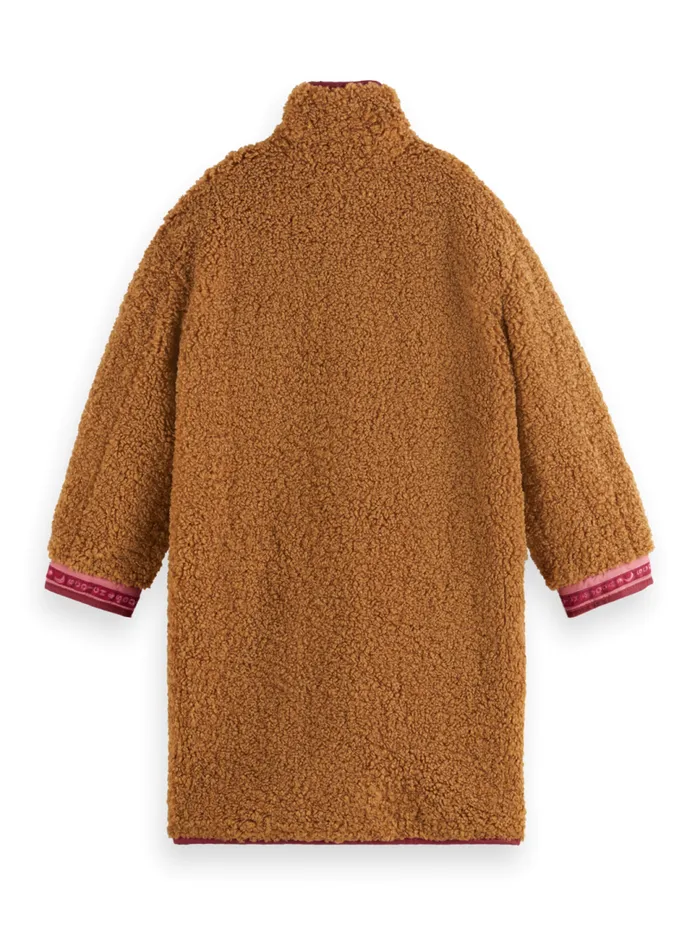 LONG TEDDY JACKET Travel Tan Kids Scotch and Soda Jackets and Coats