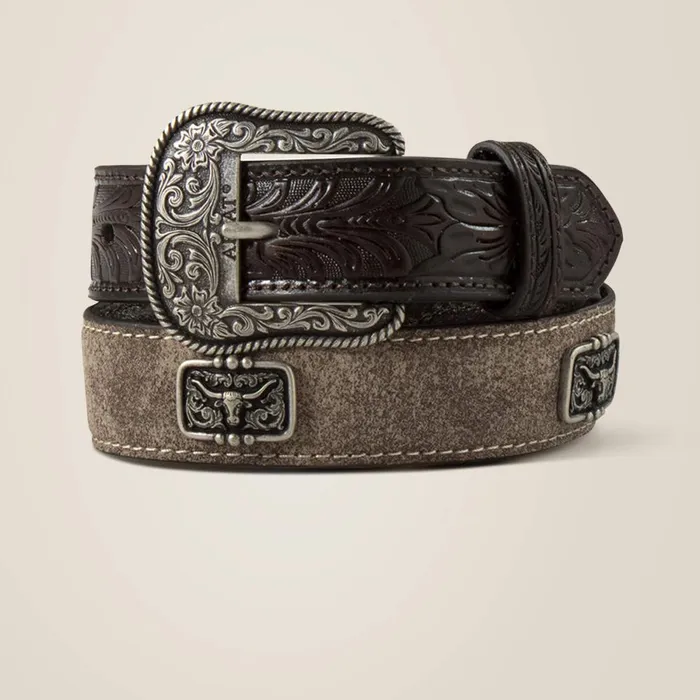 Longhorn Medallion Belt Brown Kids Ariat Belts