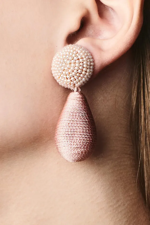 Lottie Earrings 8211 Smooth Beads Thread Women Sachin and Babi Earrings Lottie Earrings 8211 Smooth Beads Thread Women Sachin and Babi Earrings