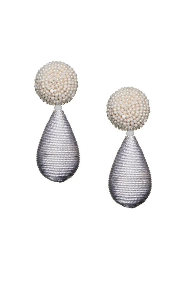 Lottie Earrings 8211 Smooth Beads Thread Women Sachin and Babi Earrings Lottie Earrings 8211 Smooth Beads Thread Women Sachin and Babi Earrings