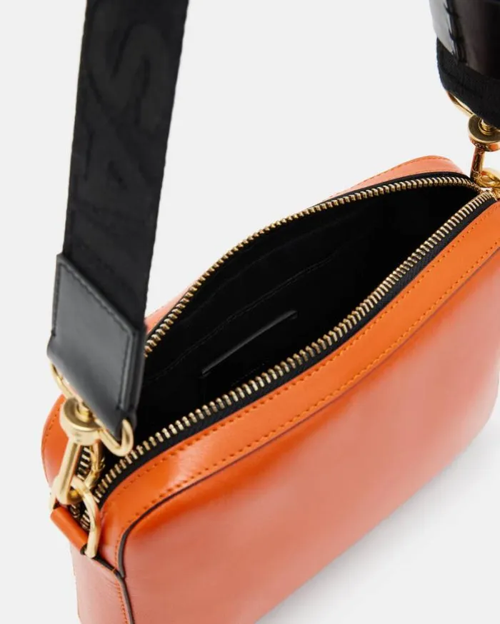 Lucile Leather Crossbody Bag Pyrole Orange Women AllSaints Accessories