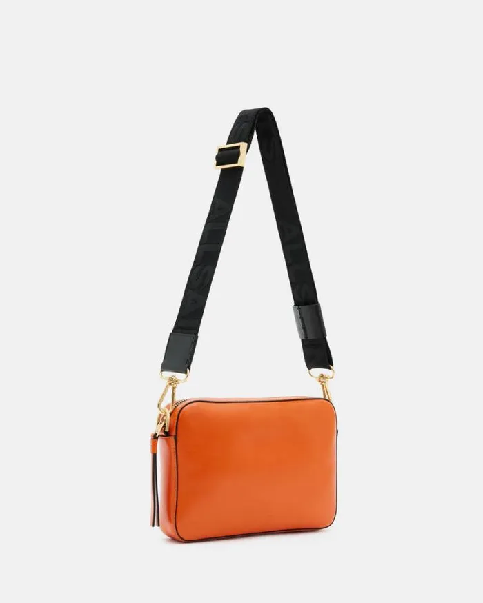 Lucile Leather Crossbody Bag Pyrole Orange Women AllSaints Accessories