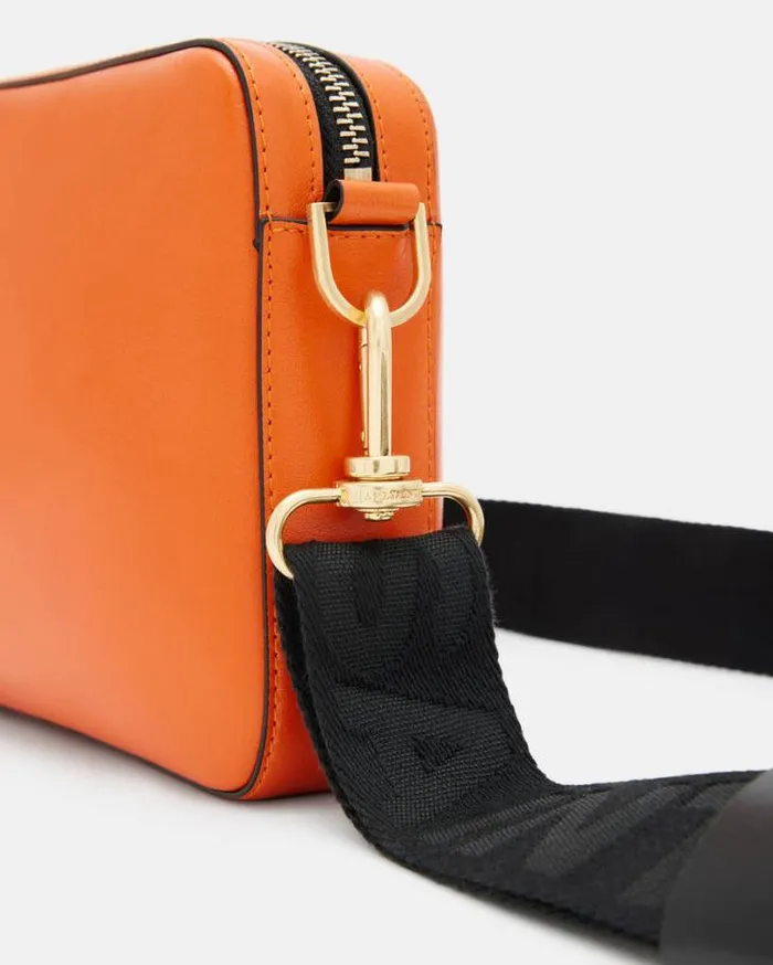 Lucile Leather Crossbody Bag Pyrole Orange Women AllSaints Accessories