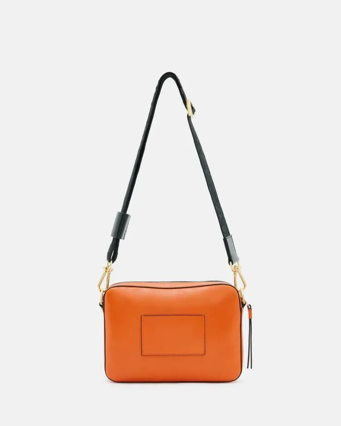 Lucile Leather Crossbody Bag Pyrole Orange Women AllSaints Accessories