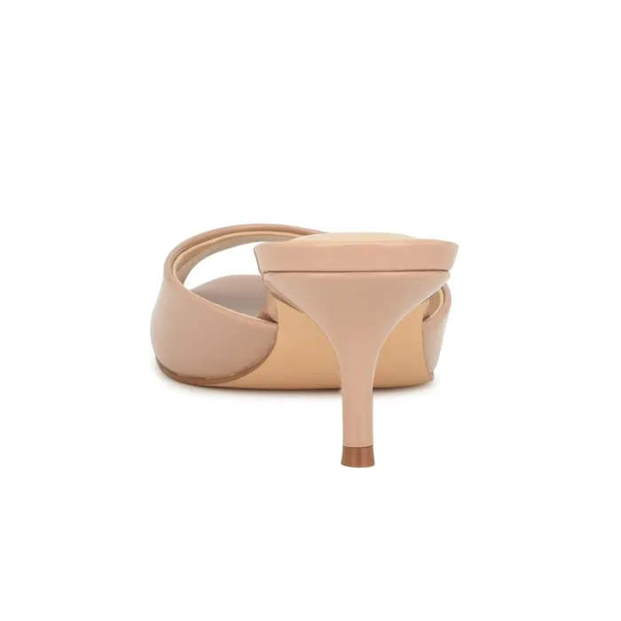 Luvlie Heeled Slide Sandals Natural Patent Women Nine West Low Heel Luvlie Heeled Slide Sandals Natural Patent Women Nine West Low Heel