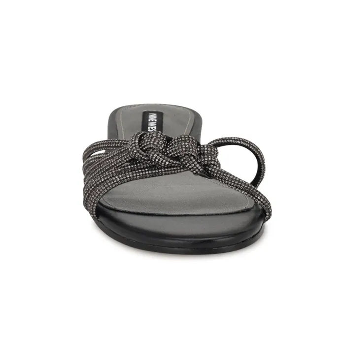 Luxury Flat Slide Sandals Black Women Nine West Flats Luxury Flat Slide Sandals Black Women Nine West Flats