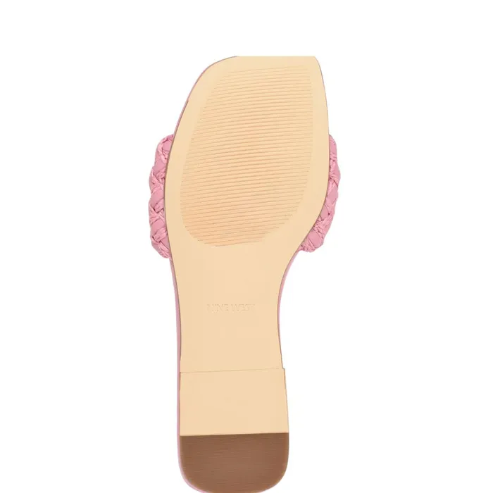 Maci Flat Slide Sandals Pink Women Nine West Sandals Maci Flat Slide Sandals Pink Women Nine West Sandals