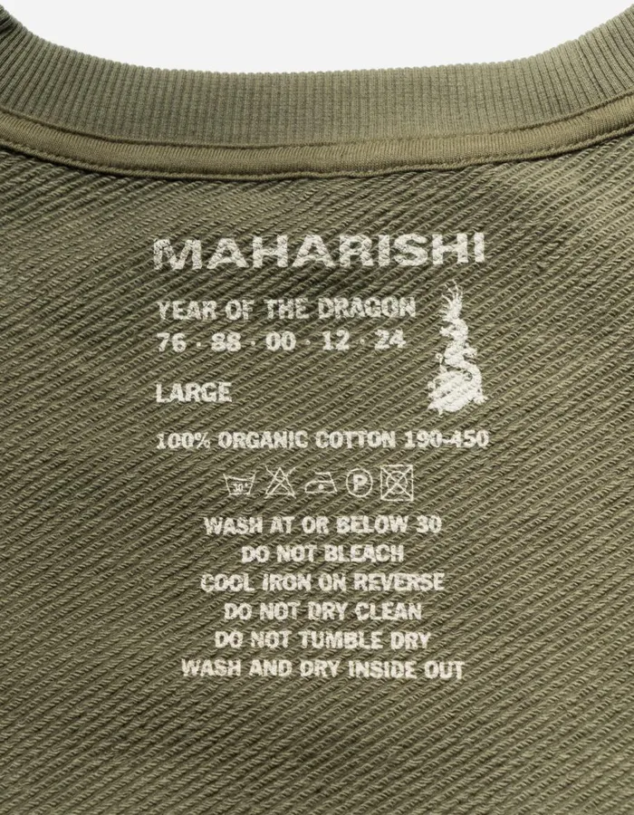 Maharishi Crew Sweats 5338 DPM Bonsai Sparse Crew Sweat Olive OG107F 8211 Men