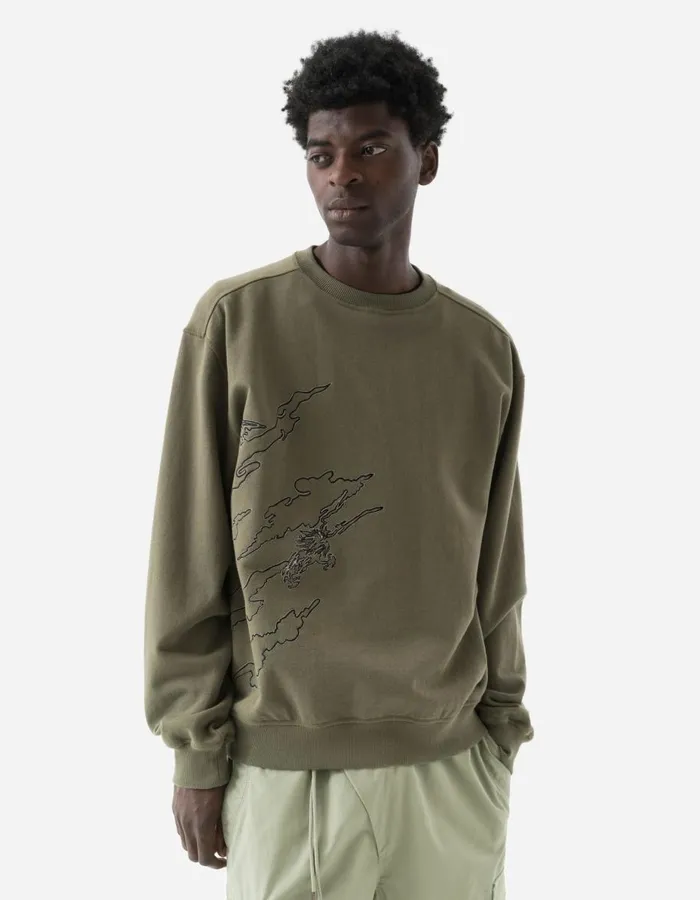 Maharishi Crew Sweats 5338 DPM Bonsai Sparse Crew Sweat Olive OG107F 8211 Men