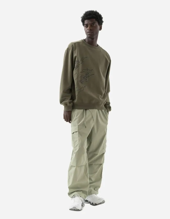 Maharishi Crew Sweats 5338 DPM Bonsai Sparse Crew Sweat Olive OG107F 8211 Men
