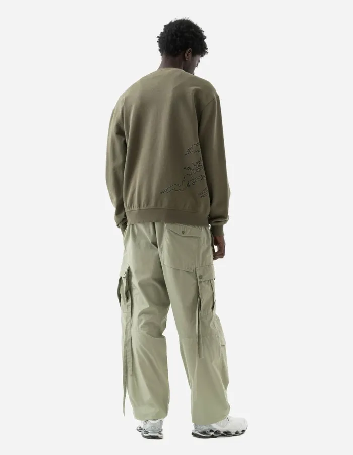 Maharishi Crew Sweats 5338 DPM Bonsai Sparse Crew Sweat Olive OG107F 8211 Men