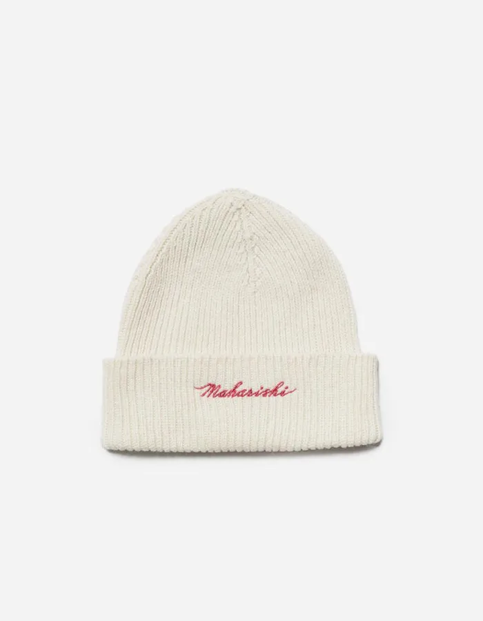 Maharishi Hats 1368 Maharishi Embroidered Beanie Ecru 8211 Men