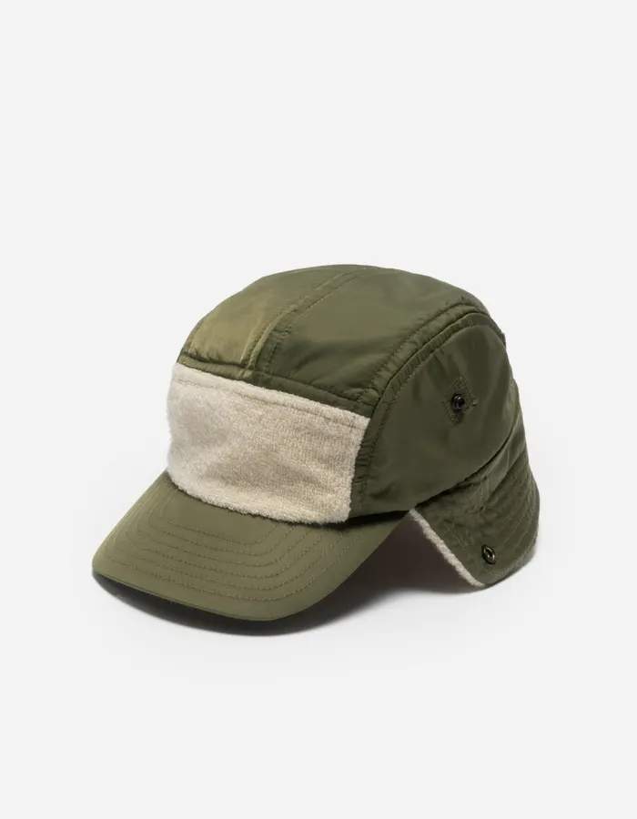 Maharishi Hats 5256 Cold Weather 5 Panel Cap OliveEcru 8211 Men