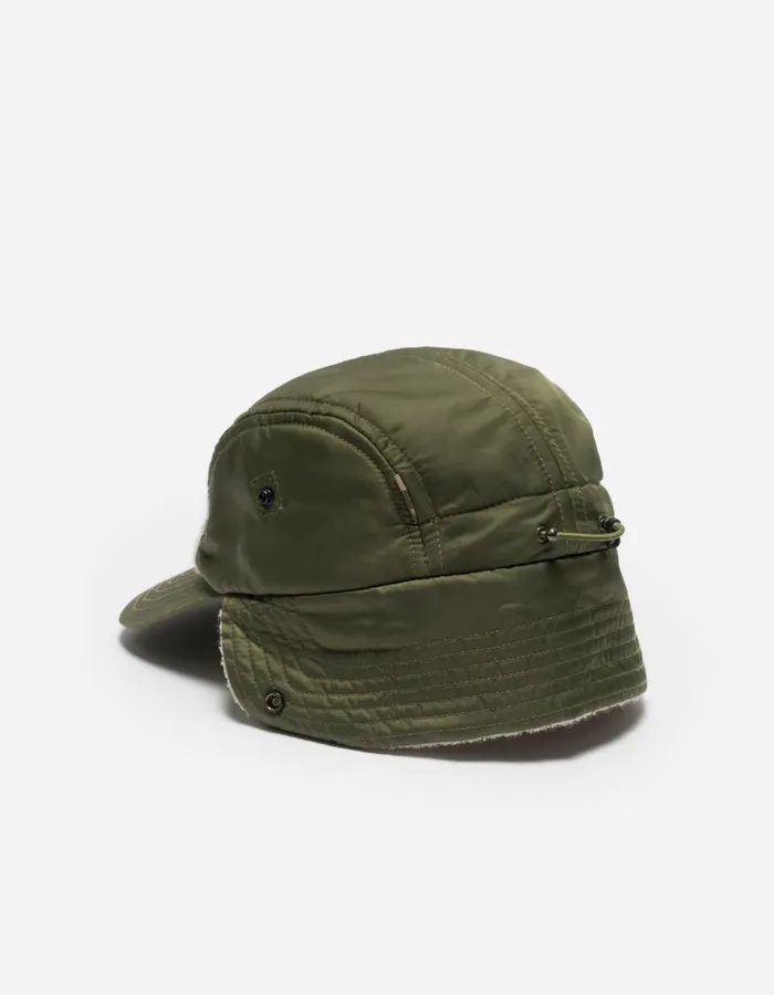 Maharishi Hats 5256 Cold Weather 5 Panel Cap OliveEcru 8211 Men